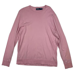Polo Ralph Lauren Long Sleeve Crewneck Sweater Cotton Pink Size XL